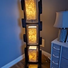 Real wood lamp