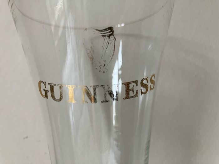 Guinness ladies stem glass from 1970s