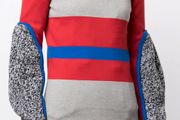 Enfold colour-block jumper