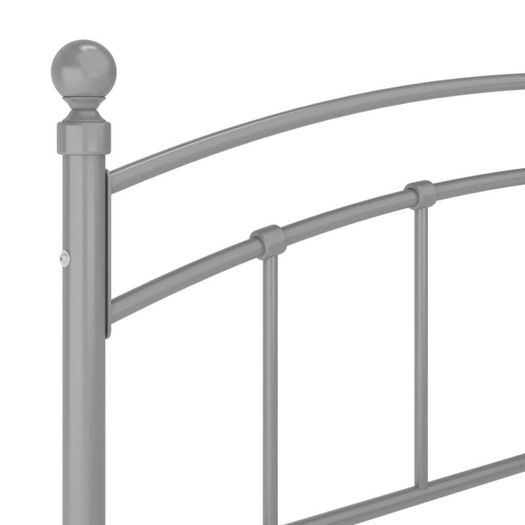 Bed Frame Grey Metal 180x200 cm