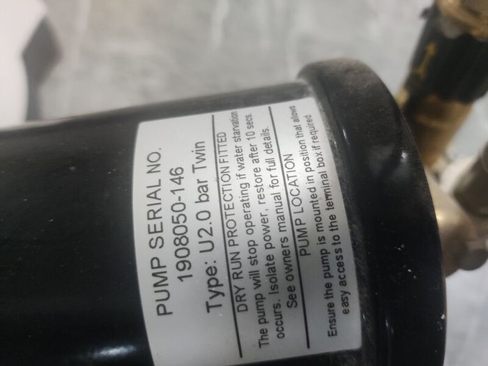 Stuart Turner pressure shower pump