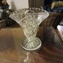 Vintage Footed Cut Glass Vase Image 2