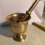 Vintage Brass Mortar and Pestle Image 2
