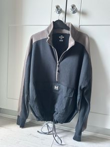 Under Armour XS 8 women's half-zip jumper sweatshirt grey black