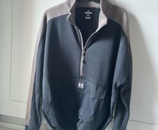 Under Armour XS 8 women's half-zip jumper sweatshirt grey black