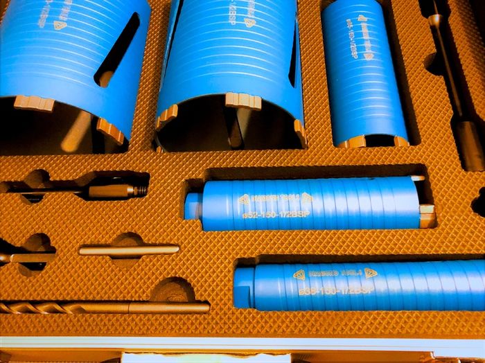 Core Bit Set In Case Top Quality , Laser Welded, 10mm Segments