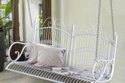 Garden Outdoor Solid Metal 2-Seater Swing Chair Hanging Hammock Garden Furniture Balcony White - 118Lx 58W x 57H cm (FREE POSTAGE)