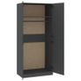 Wardrobe Grey 90x52x200 cm Chipboard Image 5