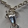 Vintage Sterling Silver 925 Cross Pendant Necklace CZ Stones Image 3