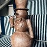 New bespoke 26cm high rustic wood effect  table top snowman Image 10