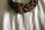 Cord animal print hairband