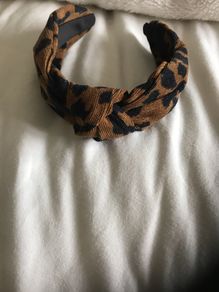 Cord animal print hairband