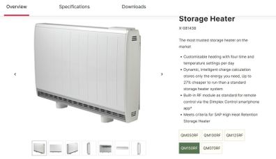 Dimplex 1.5kW Electric Storage Heater