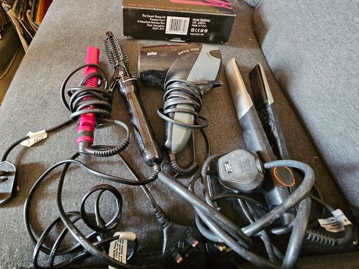 Bundle of Hairdryers Straighteners and Curlers