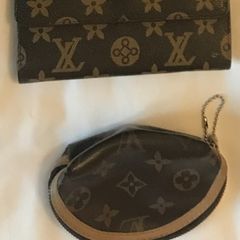 Faux Louis Vuitton Wallet and Coin Purse