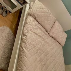 Duvet, duvet cover, and two pillows with pillowcases