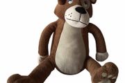 Cute Brown Puppy Dog Plush Soft Toy with Sleepy Eyes