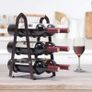 Wine Rack 6 Bottles, Foldable Wine Bottles Holder Racks, Metal Copper Wine Holder Storage Free Standing, Ready Assembled, Easy to Put wkuk130915 Image 3