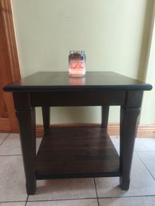 IKEA MARKOR Wooden Side Table with Lower Shelf Dark Brown