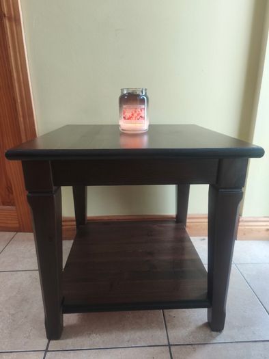 IKEA MARKOR Wooden Side Table with Lower Shelf Dark Brown