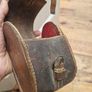 Rough Estimate of 35/40 grams of Antique Silver Brushes and Leather Case Image 6