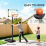 Height Adjustable Basketball Hoop and Stand with Firm Backboard and Weighted Base, Portable Wheels Image 5