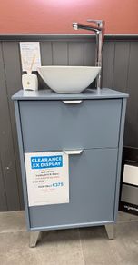 500mm Floor Standing Vanity, Basin & Tap - Blue