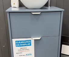 500mm Floor Standing Vanity, Basin & Tap - Blue