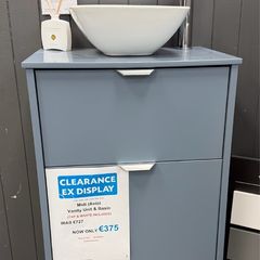 500mm Floor Standing Vanity, Basin & Tap - Blue