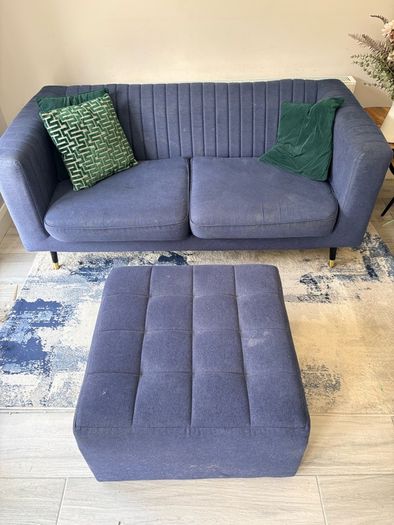 Couch with matching footrest