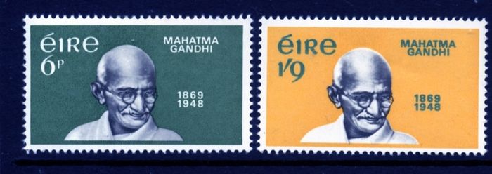 1969 Ireland Centenary of the Birth of Mahatma Gandhi Commemorative Stamps Mint Never Hinged (MNH)