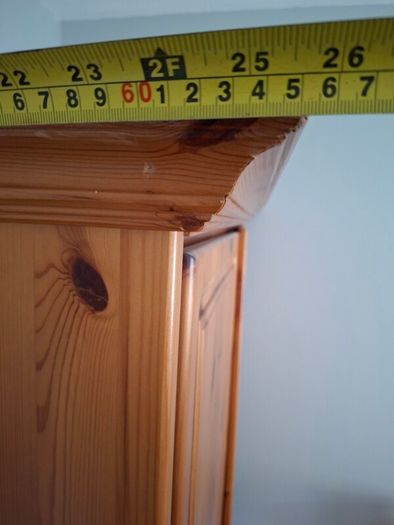 Two large pine wardrobes