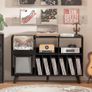 Large Record Player Stand, Turntable Stand with Storage, Vinyl Holder with Display Area, Record Player Table Holds Up to 450 Albums, Record Holder for Music Room Living Room Image 5