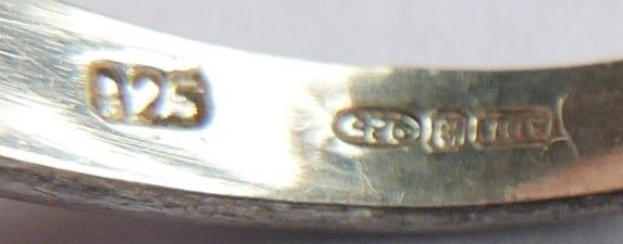 Vintage 925 Sterling Silver Ring with Pink and Clear Stones size Q - 3,0g
