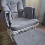 Grey Reclining Glider Chair & Footrest | Excellent Comfort Image 5