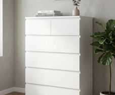 IKEA MALM 6-Drawer Chest White  Fully Assembled