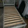 Beautiful Grey Single Wooden Bed Frame - Can Deliver Image 2