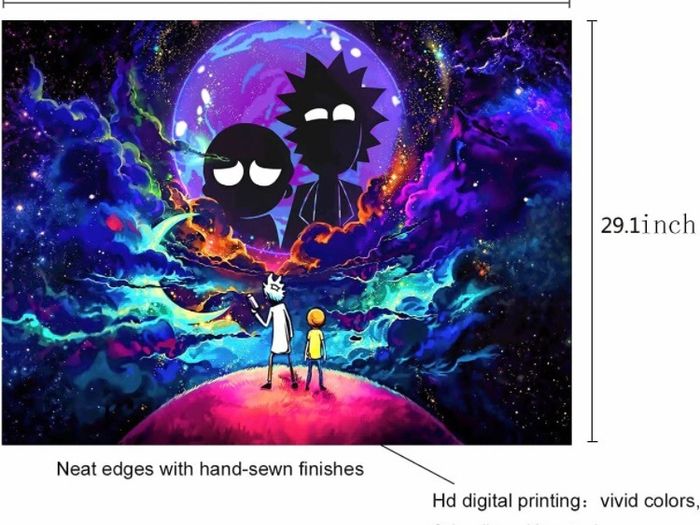 Rick And Morty Tapestry Wall Blanket For Living Room Bedroom Dorm Room Home Decor