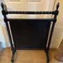 Large Late Victorian Bobbin-Turned Firescreen with Floral Needlepoint Image 6