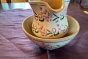 Nicholas Mosse Reduced Lavender creamer and sugar bowl set .