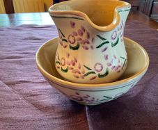 Nicholas Mosse Reduced Lavender creamer and sugar bowl set .