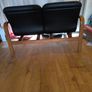 Black vintage 2-seater lounge seat Image 4