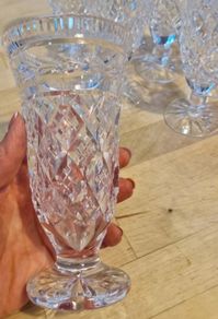 Vintage Waterford Crystal Glandore 7-inch footed vase