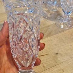 Vintage Waterford Crystal Glandore 7-inch footed vase