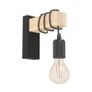 Eglo 32917 Townshend 1 Light Wall Light In Brown And Black Image 2