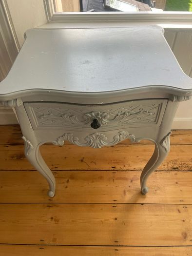 Vintage-Style Ornate Bedside Locker