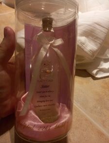 Sister teddy in a bottle ornament