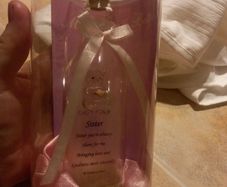 Sister teddy in a bottle ornament