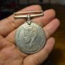 Vintage WWII War Medal 1939-1945 - King Georg VI - Lion standing on 2-headed Dragon. Image 4