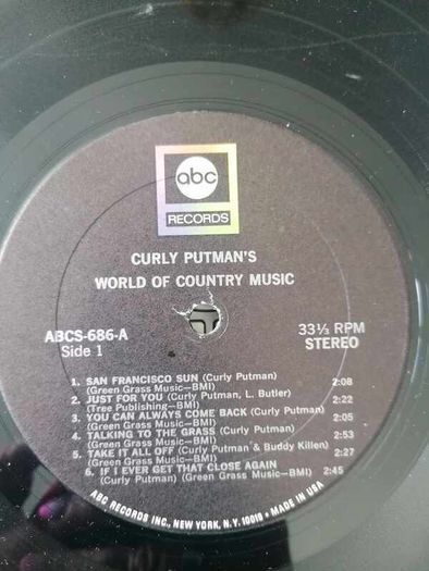 Curly Putman's World of Country Music LP